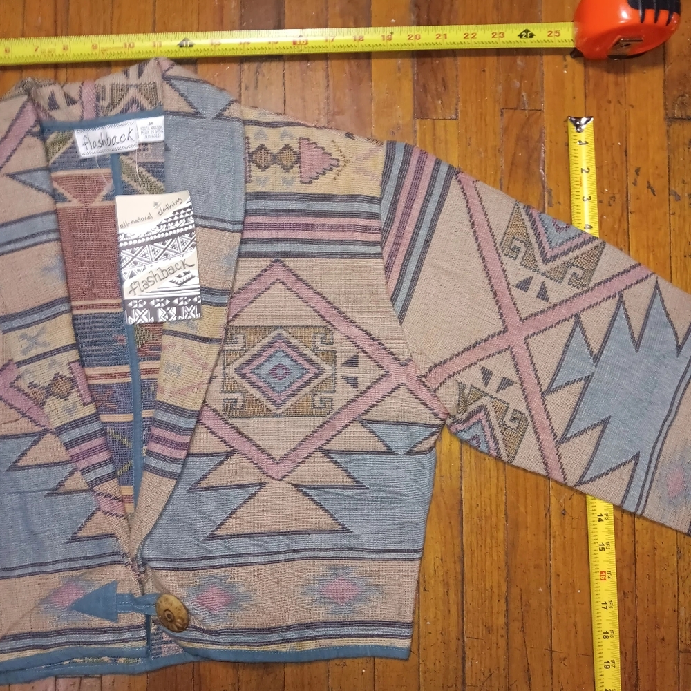 Flashback Vintage Geometric Patterned Jacket - Picture 2 of 4